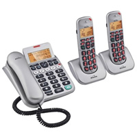 Binatone Speakeasy 3865 Corded & Twin Cordless DECT Phones - With Answering Machine